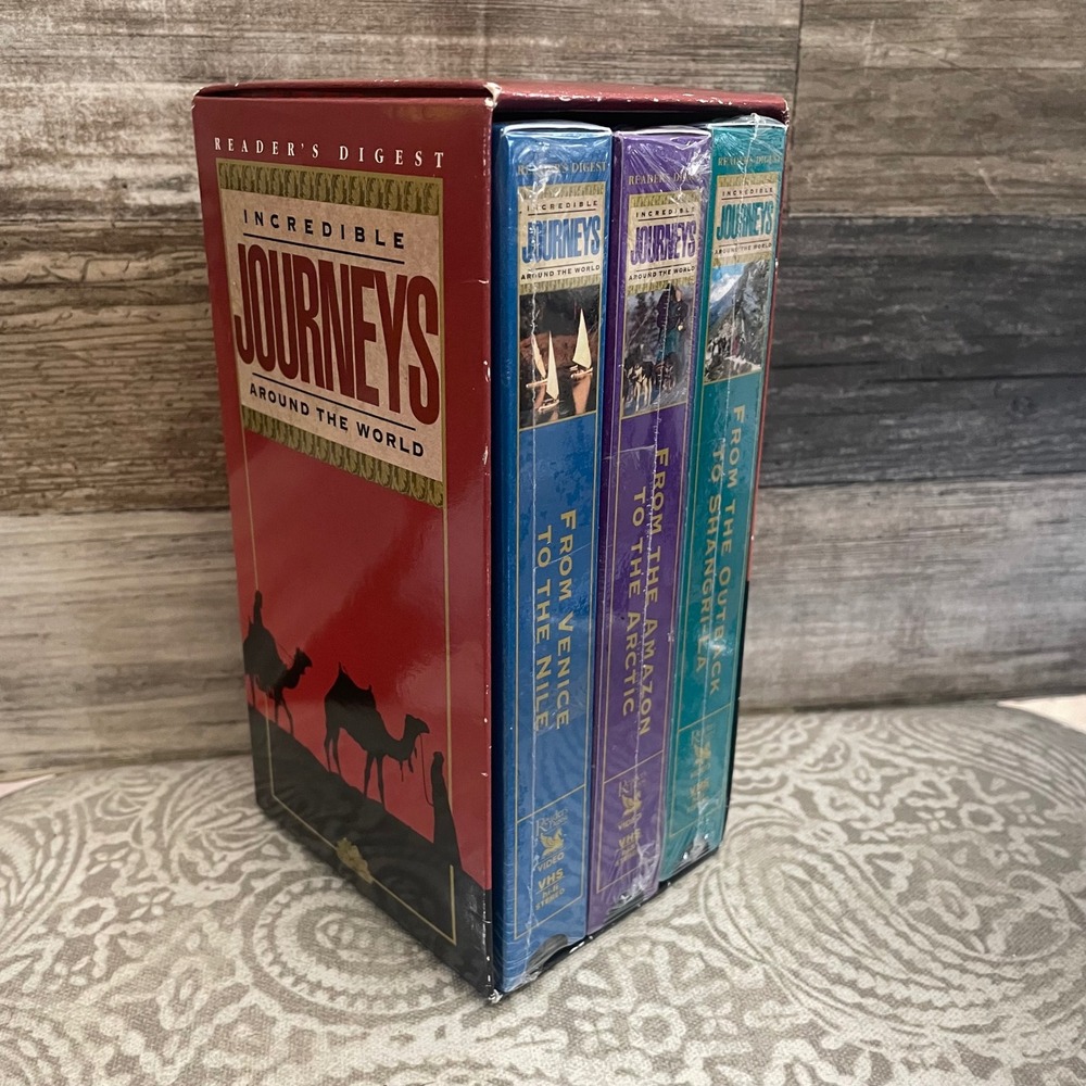 Readers Digest Incredible Journeys Around The World VHS Box Set 3 Tapes New